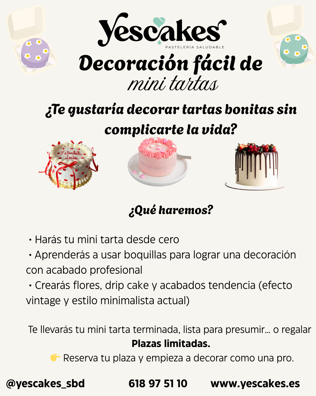 Decoración Fácil de mini tartas- 26 de Abril - Imagen 3